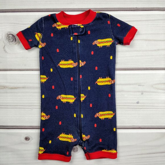Hanna Andersson Other - Hanna Andersson Navy Blue Hot Dog Organic 1 Piece